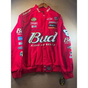 JH Design Dale‎ Earnhardt Jr Budweiser NASCAR Jacket Mens L NWT Nextel Cup